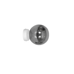 Emibig Aplique de pared blanco Stevns en vidrio ahumado 1x E14