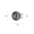 Emibig Emibig Stevns white wall lamp ball in fumed glass 1x E14 - Ideal lighting for any space