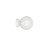 Stevns ball white wall lamp in transparent glass 1x E14