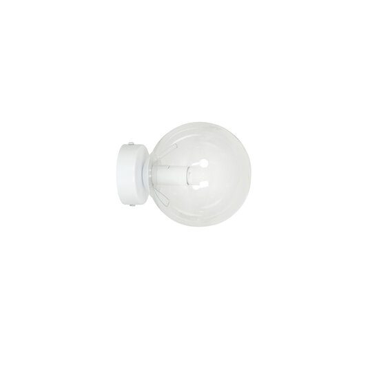 Emibig Emibig Stevns Ball weiße Wandleuchte aus transparentem Glas 1x E14 - Ideal für moderne Innenräume