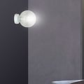 Emibig Emibig Stevns bol witte wandlamp in doorzichtig glas 1x E14 - Perfect voor moderne interieurs