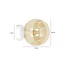 Stevns white wall lamp with sphere amber glass 1x E14