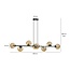 Emibig Emibig Lejre elegant black design hanging lamp with 8 amber glass bulbs E14 - Illuminate your space with style and warmth
