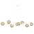 Emibig Emibig Lejre witte slanke design hanglamp met 8 amber glazen bollen E14