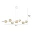 Emibig Emibig Lejre lampe suspendue design blanche mince avec 8 ampoules en verre ambre E14 - Éclairage idéal pour tout espace