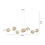 Emibig Emibig Lejre white slim design hanging lamp with 8 amber glass bulbs E14 - Ideal lighting for any space