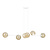 Emibig Emibig Lejre belle lampe suspendue blanche 6 lampes E14 avec 6 ampoules couleur ambre