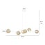 Emibig Emibig Lejre beautiful white 6 lamps E14 medium hanging lamp with 6 amber-colored bulbs - Create a warm atmosphere in your home