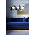 Emibig Emibig Lámpara colgante Assens negra con 6 bombillas de vidrio esmerilado 6x E14 - Iluminación elegante para interiores modernos
