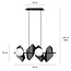 Emibig Emibig Assens black wide pendant lamp with 4 frosted glass bulbs E14 - Ideal lighting for any space