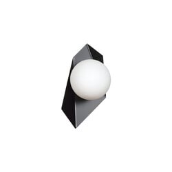 Emibig Assens wall lamp black with white glass bulb E14