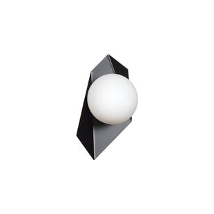 Emibig Assens wall lamp black with white glass bulb E14