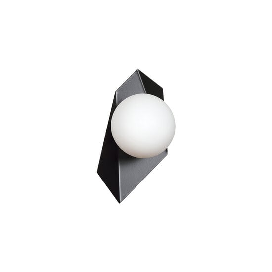 Emibig Emibig Lámpara de pared Assens negra con bombilla de vidrio blanco E14 - Iluminación perfecta para cualquier espacio