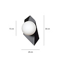 Emibig Emibig Assens wall lamp black with white glass bulb E14 - Perfect lighting for any space