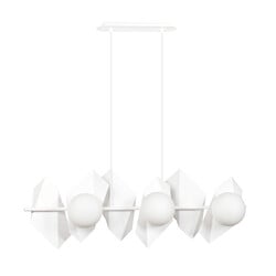 Emibig Assens witte hanglamp met melkglas witte bollen 6x E14