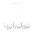 Suspension Assens blanche avec ampoules blanches en verre dépoli 6x E14