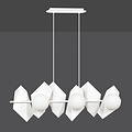 Assens white hanging lamp with frosted glass white bulbs 6x E14