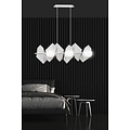 Assens witte hanglamp met melkglas witte bollen 6x E14