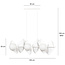 Emibig Emibig Lampe suspendue blanche Assens avec ampoules en verre dépoli 6x E14 - Idéale pour un éclairage élégant et chaleureux dans n'importe quelle pièce