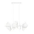 Assens white wide pendant lamp with 4 frosted glass bulbs E14