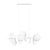 Emibig Assens white wide pendant lamp with 4 frosted glass bulbs E14