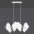 Assens white wide pendant lamp with 4 frosted glass bulbs E14