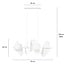 Emibig Emibig Lámpara colgante blanca Assens con 4 bombillas de vidrio esmerilado E14 - Iluminación ideal para cualquier espacio