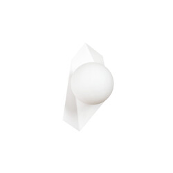 Applique blanche Assens avec ampoule en verre blanc E14