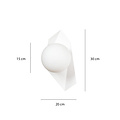 Emibig Emibig Assens witte wandlamp met wit glas bol E14 - Perfecte verlichting voor elke ruimte