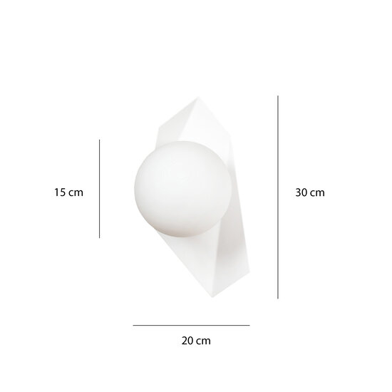 Emibig Emibig Applique murale blanche Assens avec ampoule en verre blanc E14 - Éclairage parfait pour chaque pièce