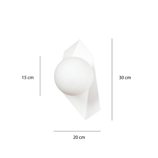 Emibig Emibig Assens white wall lamp with white glass bulb E14 - Perfect lighting for any room