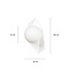 Assens white wall lamp with white glass bulb E14