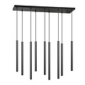 Emibig Emibig Gribskov schwarze beeindruckende Hängeleuchte mit langen Röhren 2 cm Durchmesser 9x G9 - Ideal für moderne Innenräume