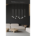 Gribskov black impressive hanging lamp with long tubes 2cm diameter 9x G9