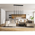 Gribskov black impressive hanging lamp with long tubes 2cm diameter 9x G9