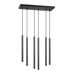 Emibig Gribskov wide hanging lamp with long tubes black 2cm diameter 6x G9