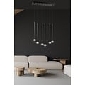 Emibig Emibig Gribskov wide hanging lamp with long tubes black 2cm diameter 6x G9 - Ideal for modern interiors