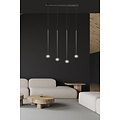 Gribskov long black pendant lamp with long tubes 2cm diameter 4x G9