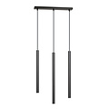 Gribskov 3x Lampe à suspension noire G9 avec tubes longs de 2 cm de diamètre