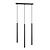 Gribskov 3x G9 black hanging lamp with long tubes 2cm diameter