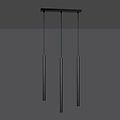 Gribskov 3x G9 black hanging lamp with long tubes 2cm diameter