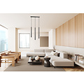 Gribskov 3x G9 black hanging lamp with long tubes 2cm diameter