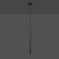 Gribskov schwarze Hängelampe mit langem Rohr 2cm Durchmesser 1x G9