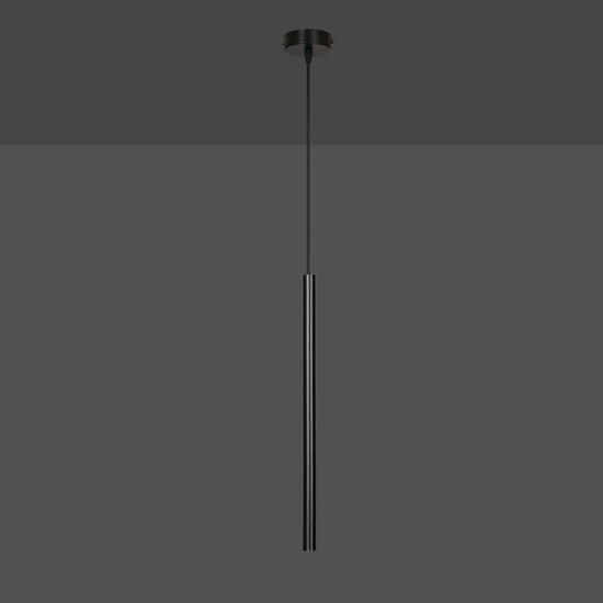 Gribskov schwarze Hängelampe mit langem Rohr 2cm Durchmesser 1x G9
