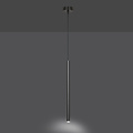 Gribskov schwarze Hängelampe mit langem Rohr 2cm Durchmesser 1x G9