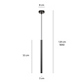 Emibig Emibig Gribskov zwarte hanglamp met lange koker 2cm diameter 1x G9 - Perfecte verlichting voor elke ruimte
