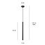 Lampe à suspension Gribskov noire avec tube long diamètre 2cm 1x G9