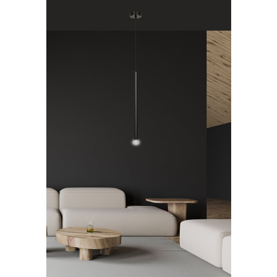 Emibig Emibig Lámpara colgante negra Gribskov con tubo largo 2cm diámetro 1x G9 - Iluminación ideal para interiores modernos