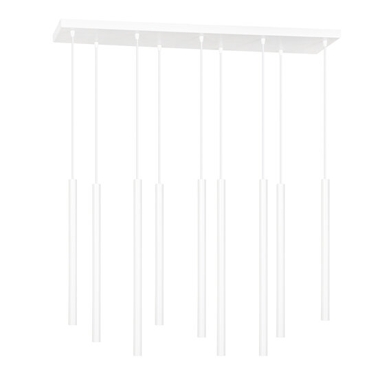 Syddjurs witte indrukwekkende hanglamp met lange kokers 2cm diameter 9x G9