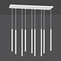 Syddjurs witte indrukwekkende hanglamp met lange kokers 2cm diameter 9x G9